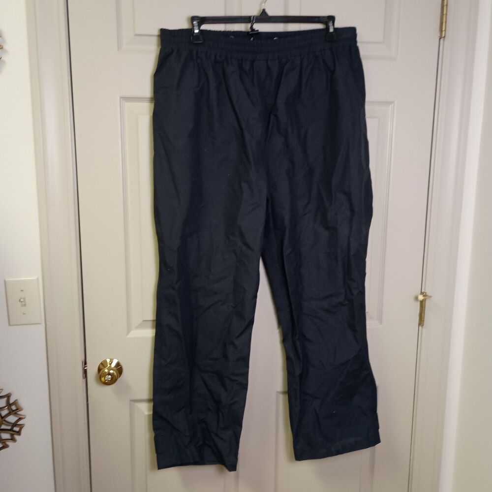 Cabellas Men Nylon Pants Size 2XL Black Camping Hiking Outdoors Stretched Waist - Picture 1 of 7